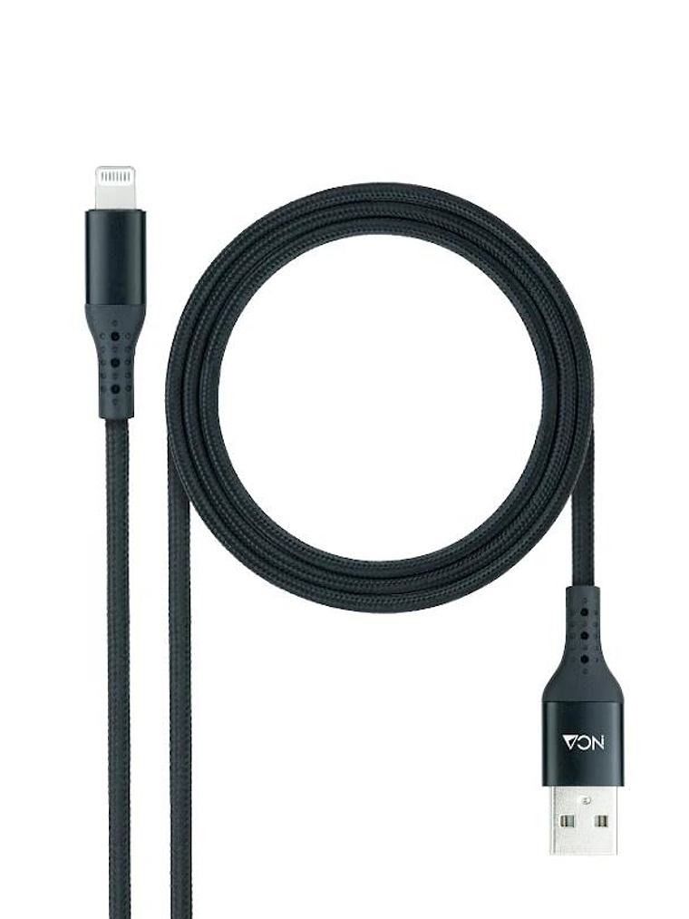 Nanocable Cable Lightining-USB A/M, Negro, 1 M 1