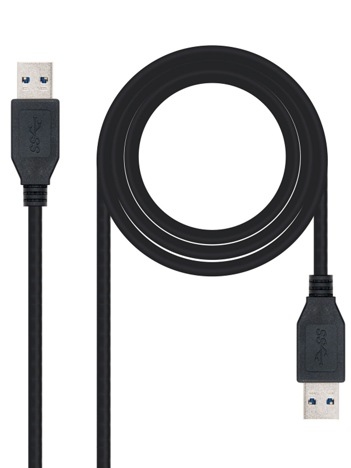Nanocable Cable USB 3.0, tipo A/M-A/M, Negro, 1m 1