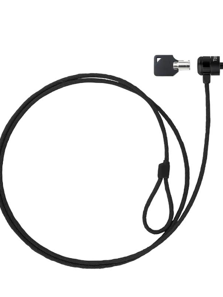 Tooq Cable de seguridad con llave portátiles Gris 1