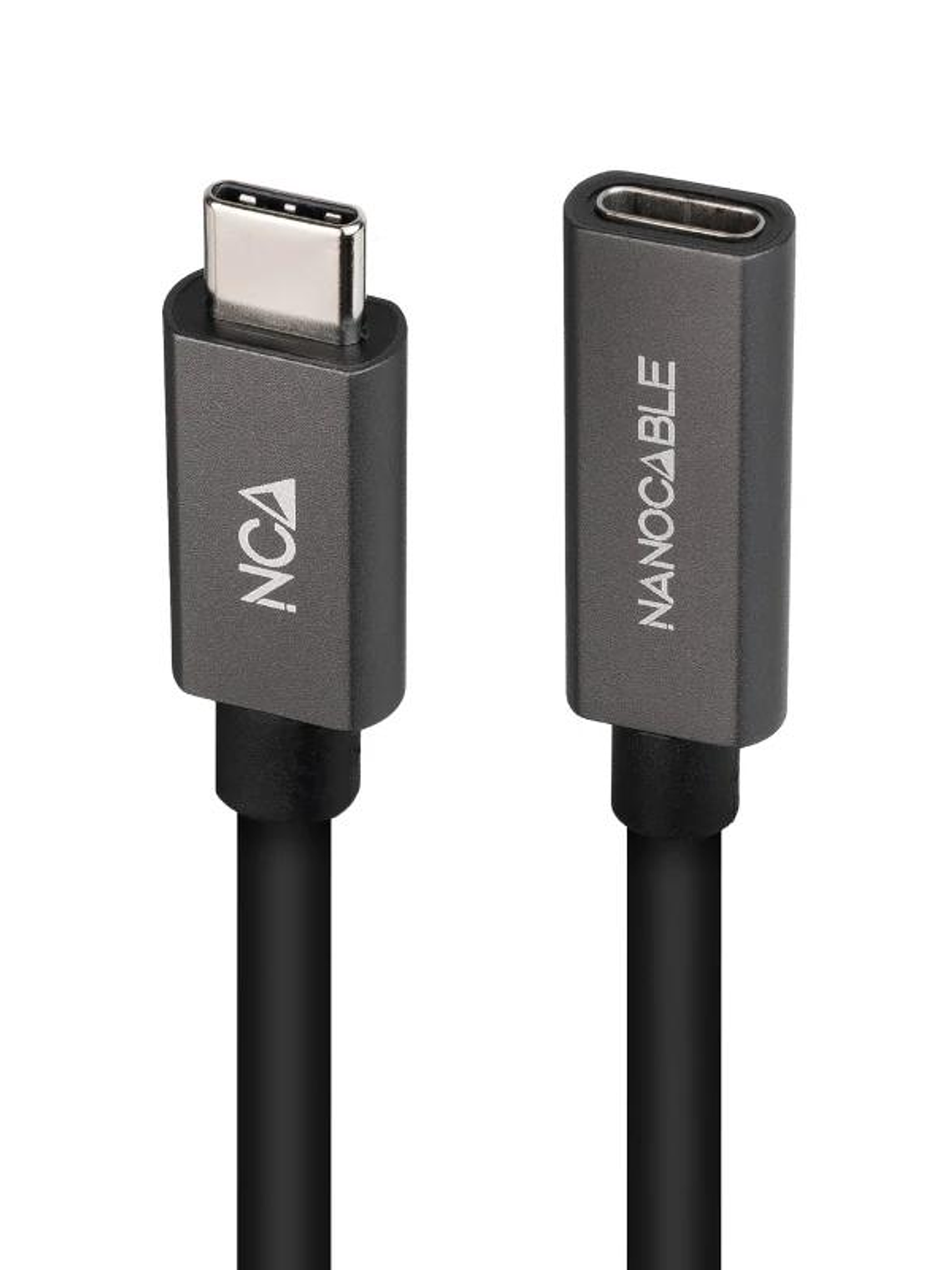Nanocable Cable USB 3.2 Gen2 USB-C M/H 0,5 M Negro 3