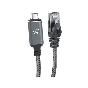 EWENT Cable USB-C 3.1 A RJ45 CAT6 FTP, 1Gbps, 5m