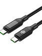 Celly Cable UsbC-UsbC2  2Mt Led BK 100w - Miniatura 1