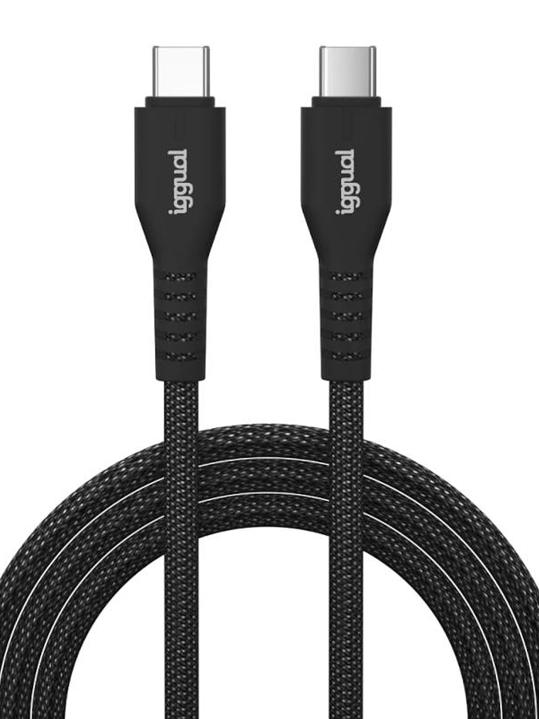 iggual Cable USB-C a tipo C 60W 3A 100 cm trenzado 1
