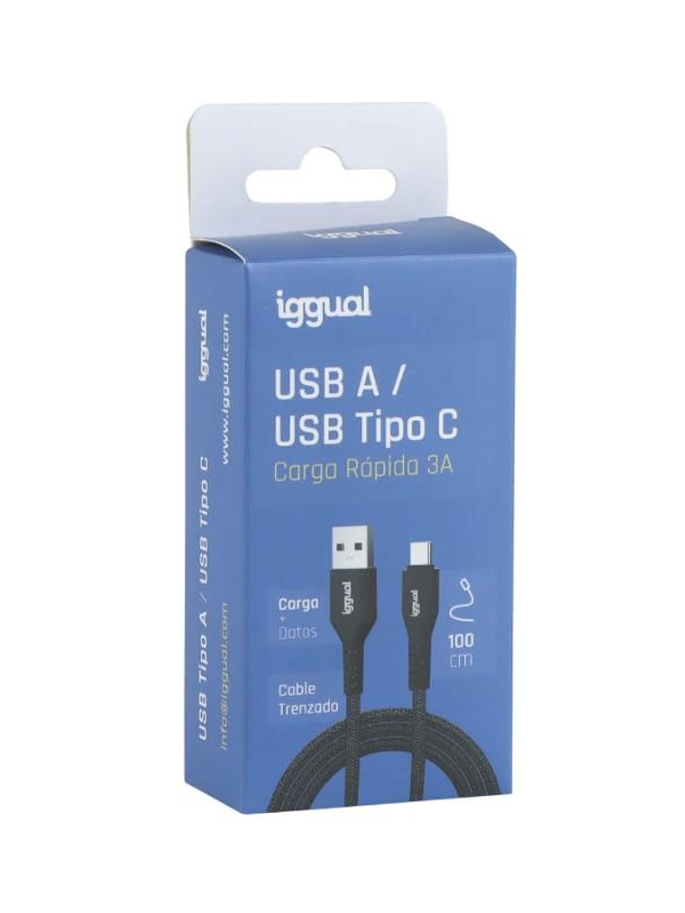iggual Cable USB-A a tipo C 3A 100 cm trenzado 3
