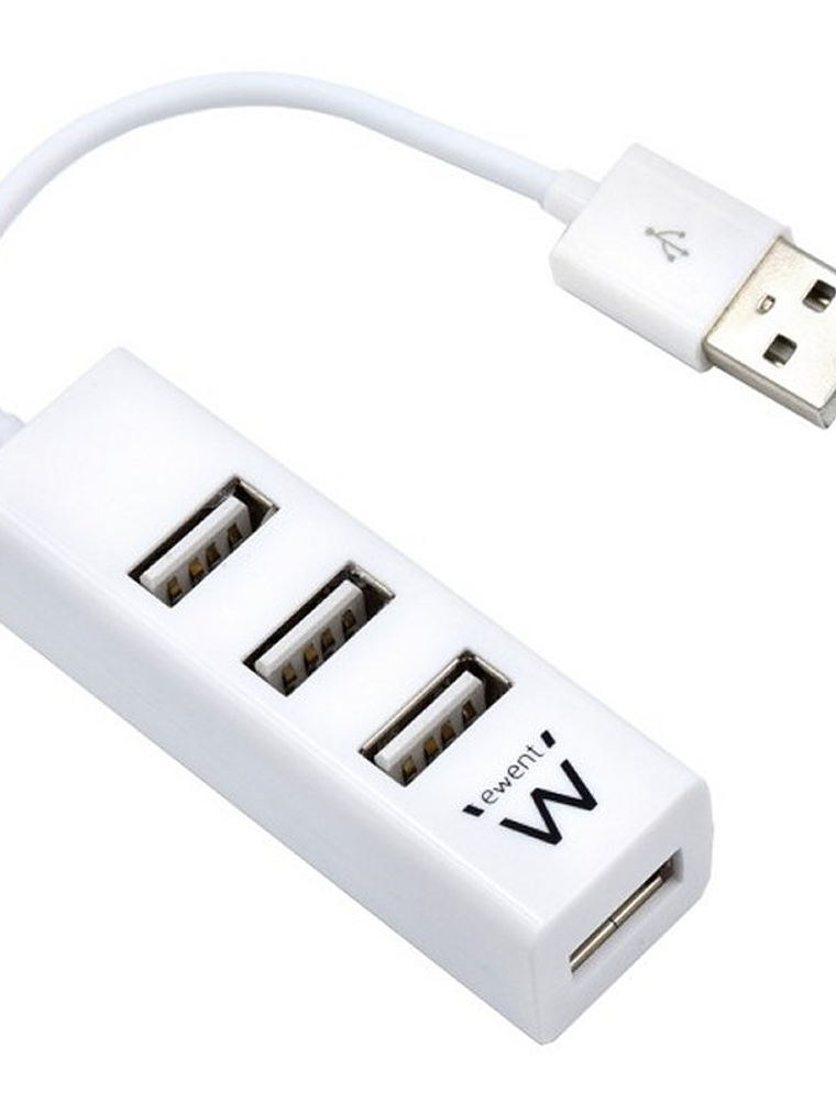 EWENT EW1122 MINI-HUB USB 4 PUERTOS BLANCO 1