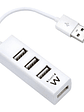 EWENT EW1122 MINI-HUB USB 4 PUERTOS BLANCO - Miniatura 1