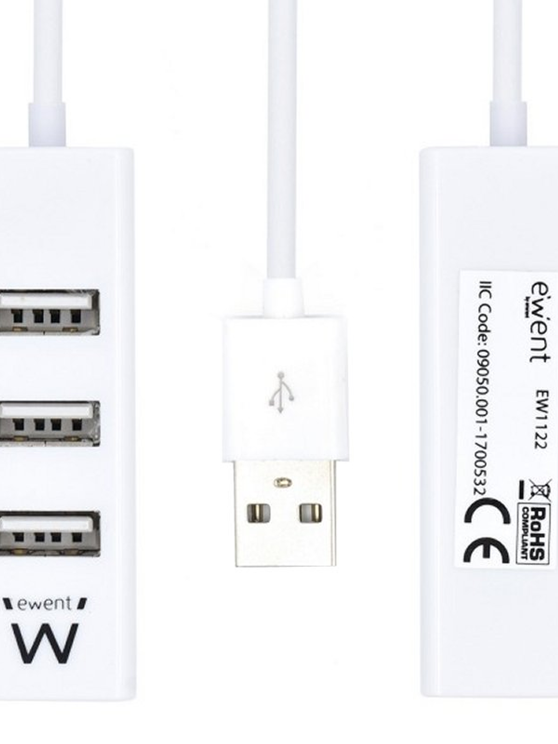 EWENT EW1122 MINI-HUB USB 4 PUERTOS BLANCO 3