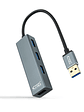 Nanocable Hub USB 3.0 4 x USB 3.0 10cm. Gris - Miniatura 1