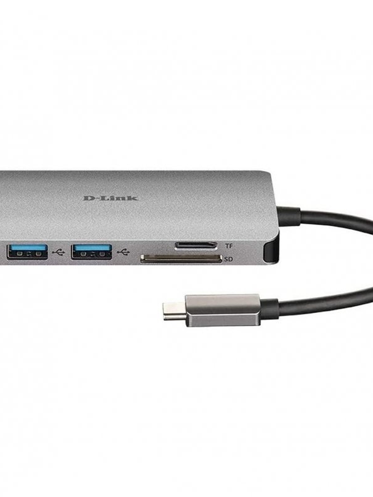 D-Link DUB-M810 Hub USB-C 8 en 1 HDMI/Eth/CardRead 2