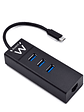 EWENT EW1141 Hub Tipo-C 3Pts.USB 3.1+1pto. GIGABIT - Miniatura 1