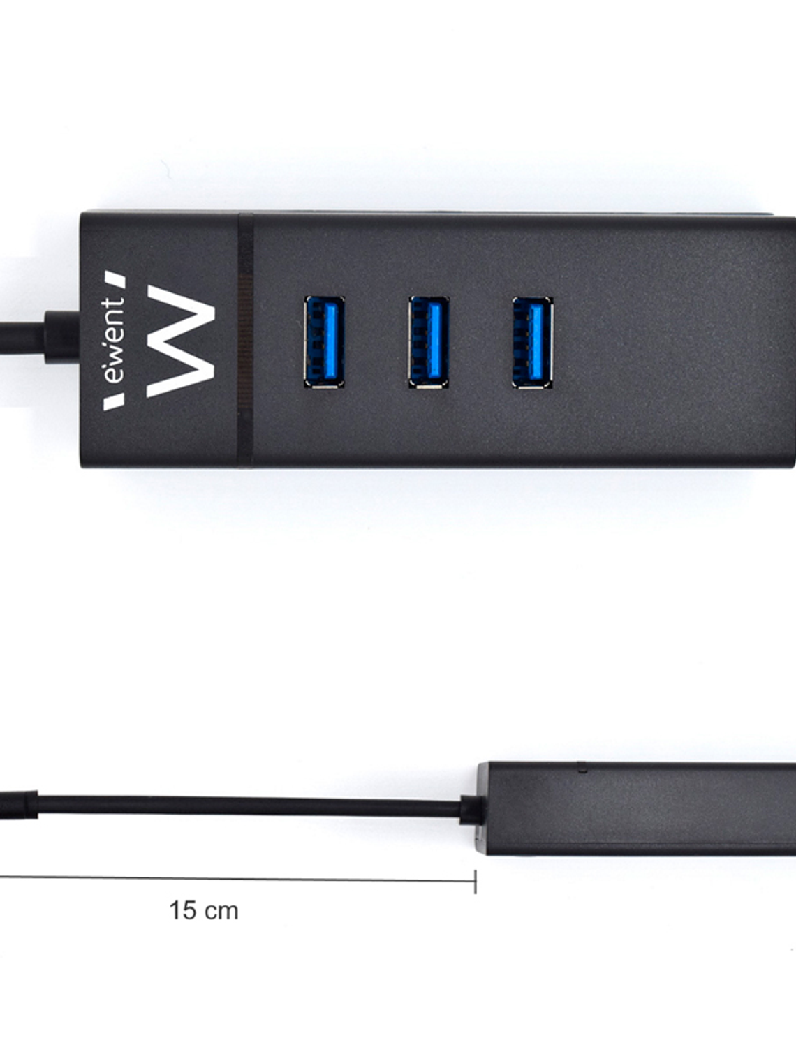 EWENT EW1141 Hub Tipo-C 3Pts.USB 3.1+1pto. GIGABIT 3