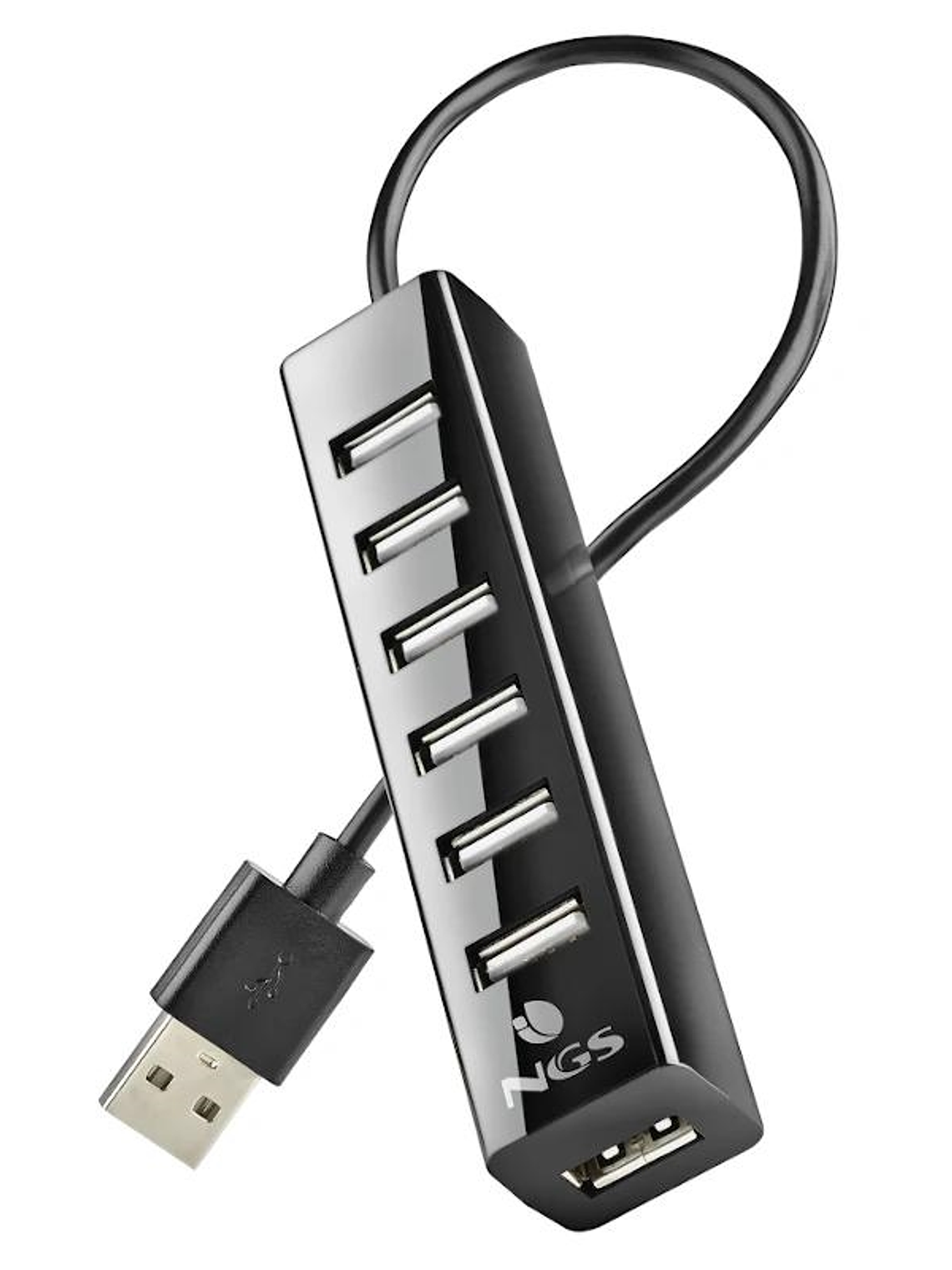 NGS Hub 7 puertos 2.0 con adap.corriente 1