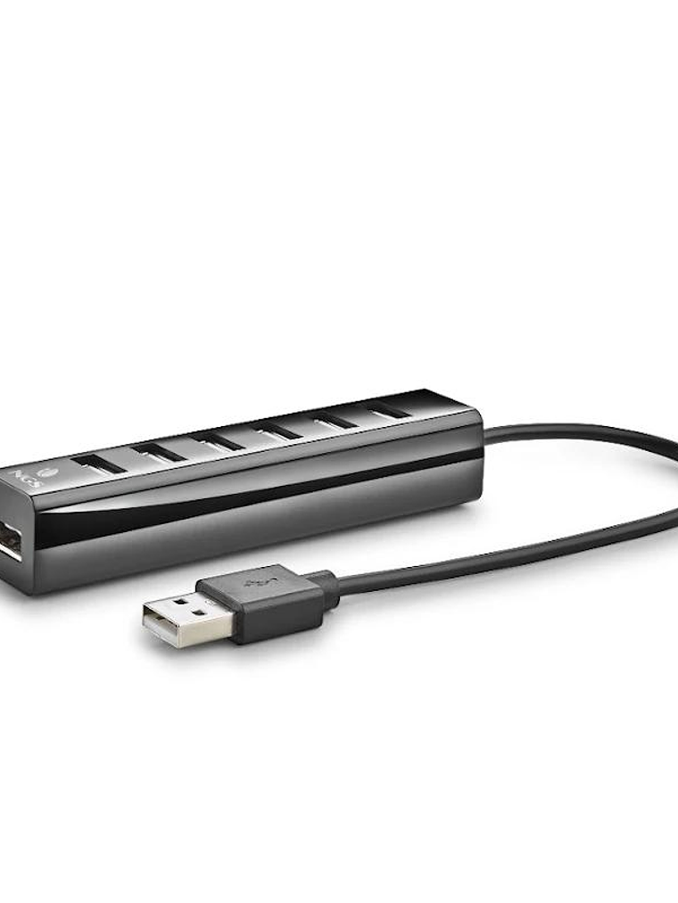 NGS Hub 7 puertos 2.0 con adap.corriente 2