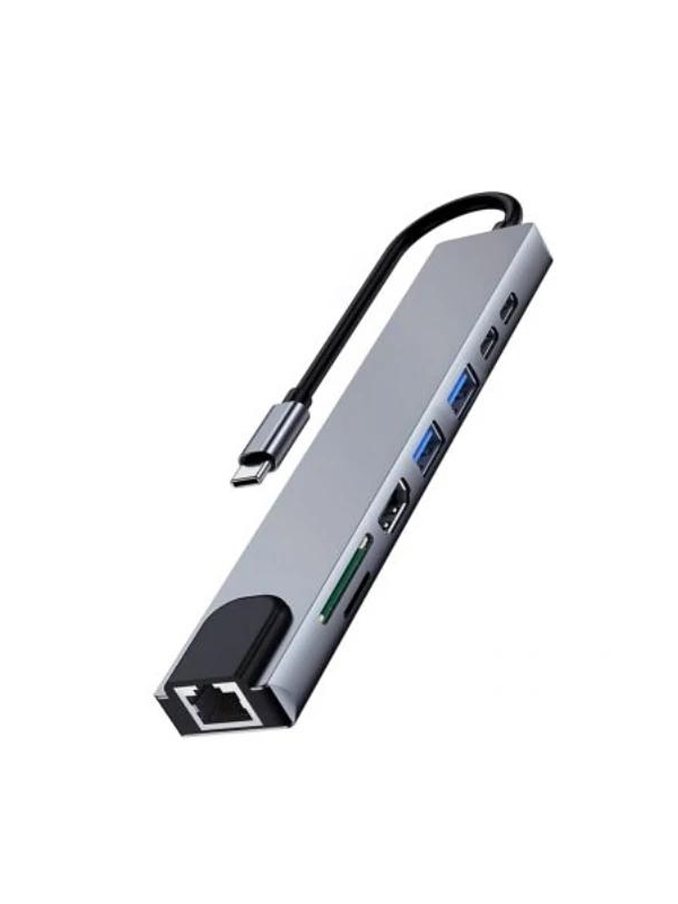 EWENT DOCKING MULTIPUERTO USB-C, 8 en 1, HDMI 4K 1