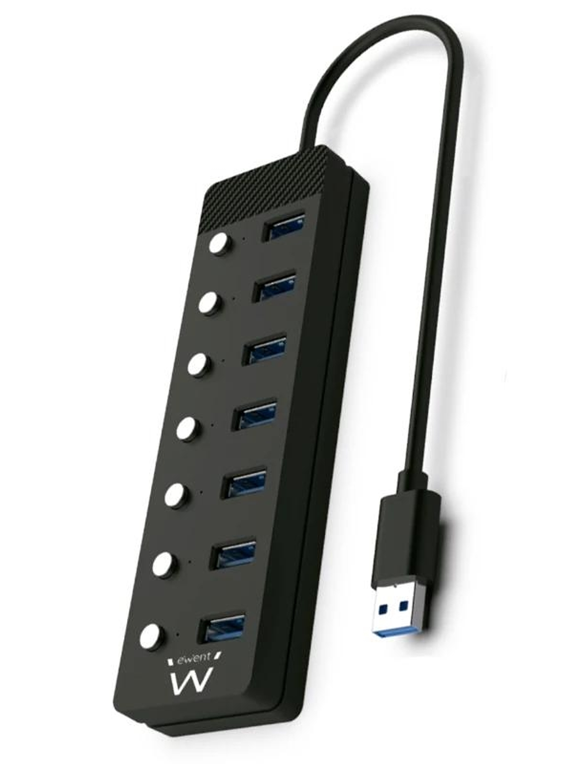 EWENT Hub usb-usb-c 7 ptos interruptor c/alimen. 1