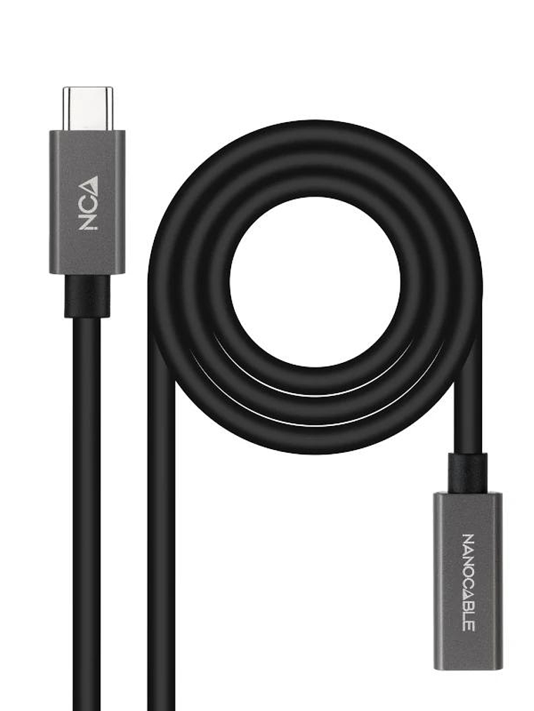 Nanocable Cable USB 3.2 Gen2 USB-C M/H 1,5 M Negro 1