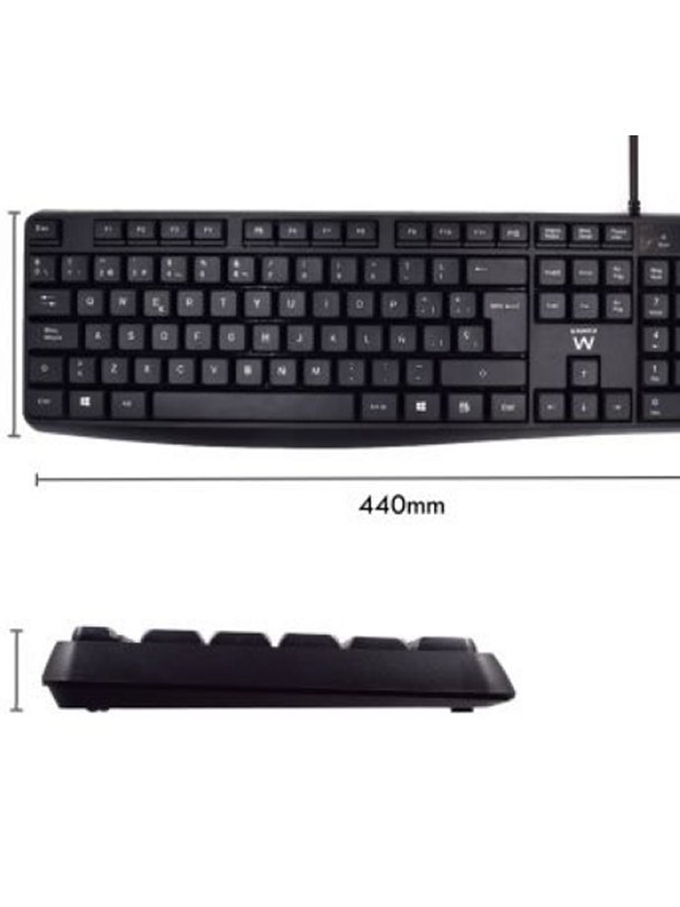 Ewent EW3006 kit teclado+ raton escrit. silenciosa 3