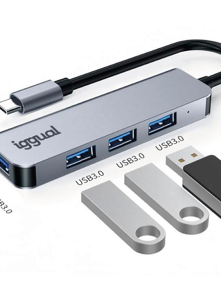 iggual Hub USB 3.0 tipo C x 4 puertos USB-A 3.0 4