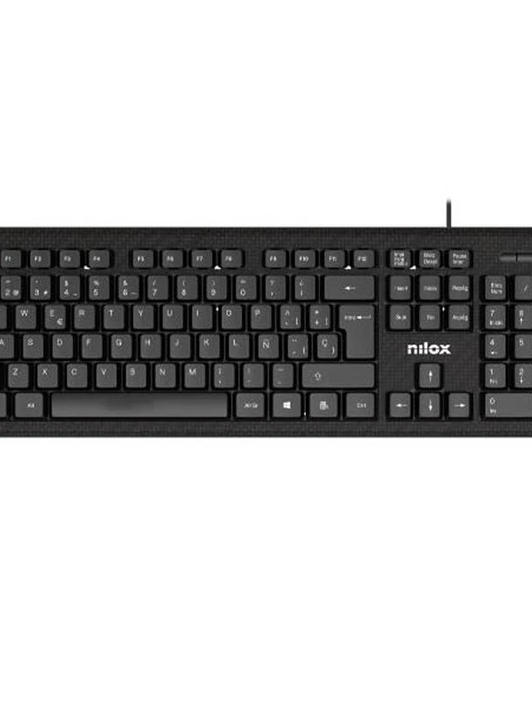 NILOX Kit Teclado+raton NXKME0011 Usb NEgro 2