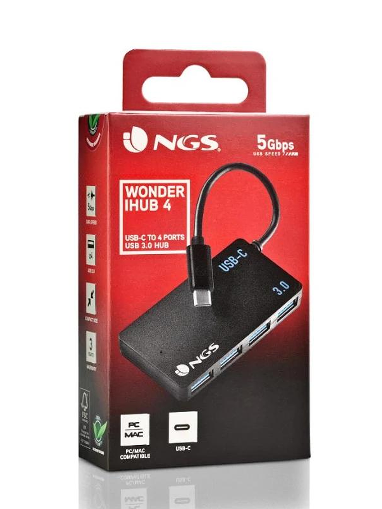 NGS Wonder 4 Hub 4 puertos usb-c 4