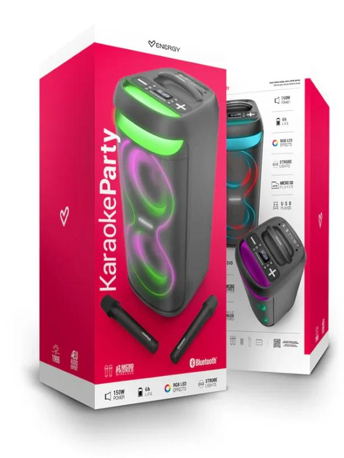 Energy Sistem Altavoz Party Karaoke 150w 2 Micros 4