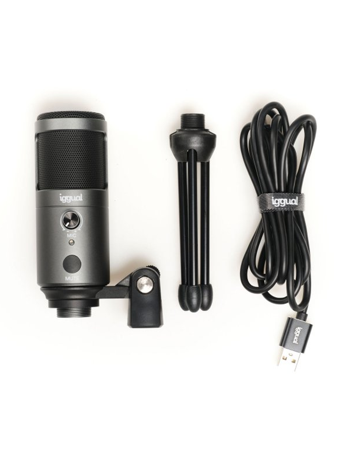 iggual Micrófono condensador Podcasting Pro gris 4