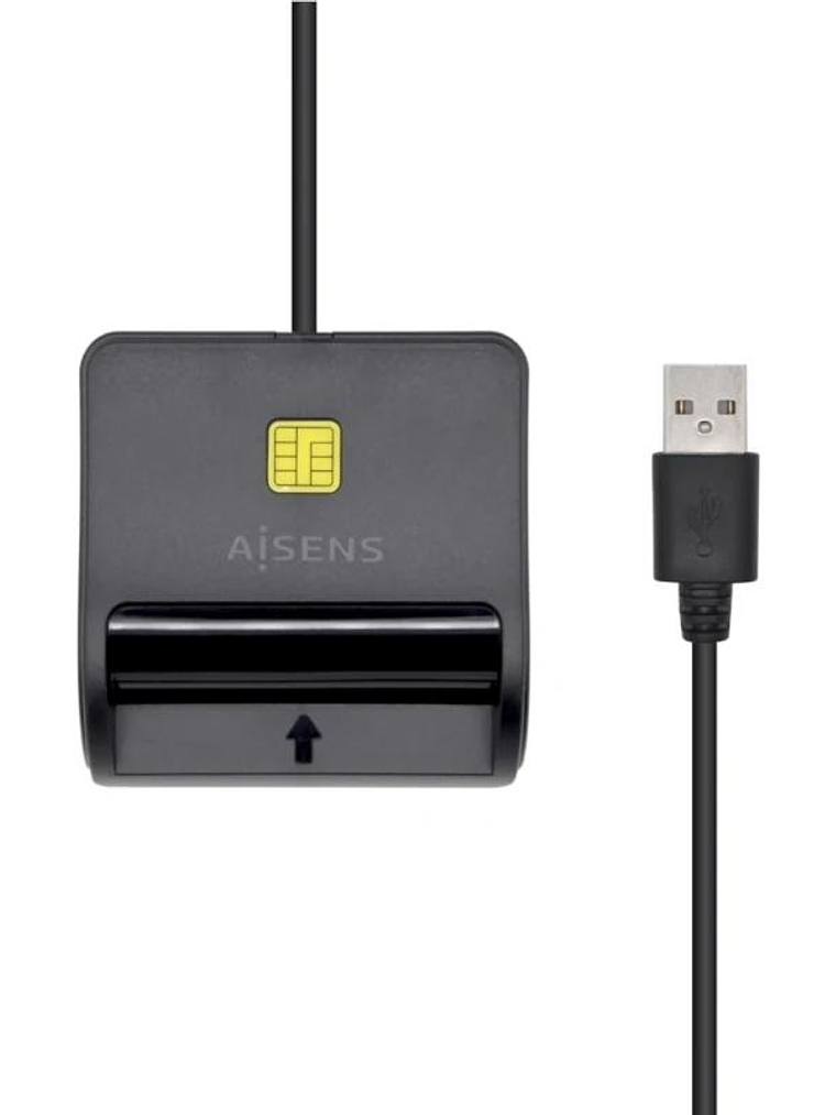 Aisens Lector Tarjetas Inteligente DNI Negro 1