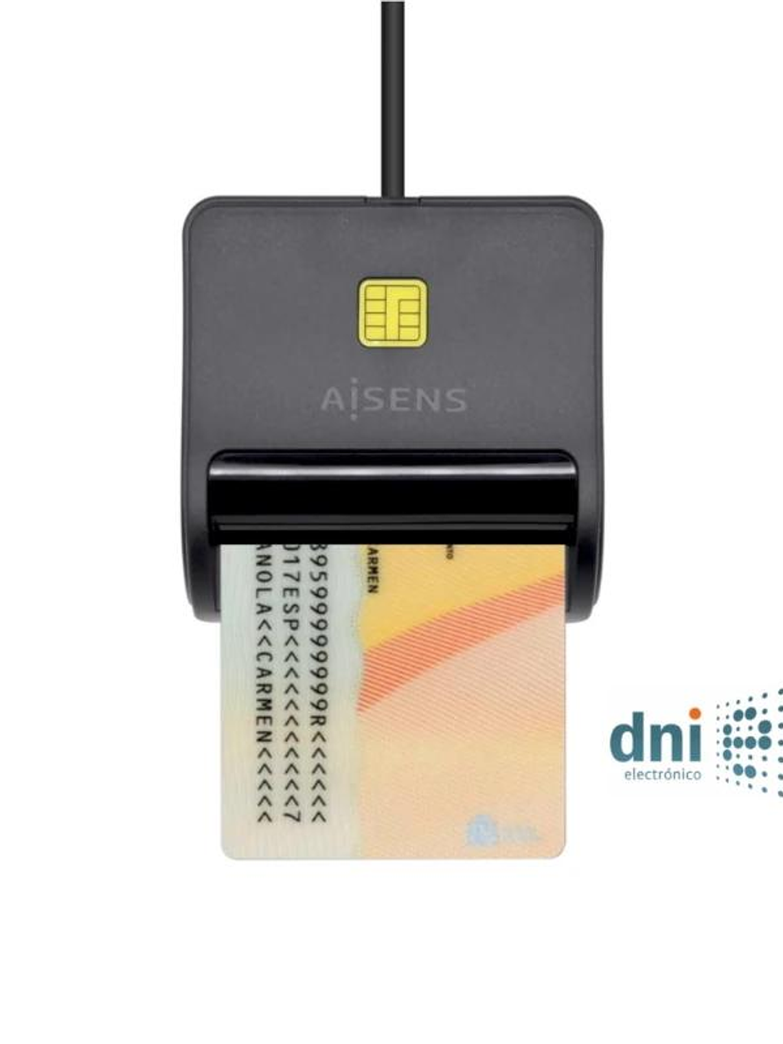 Aisens Lector Tarjetas Inteligente DNI Negro 2