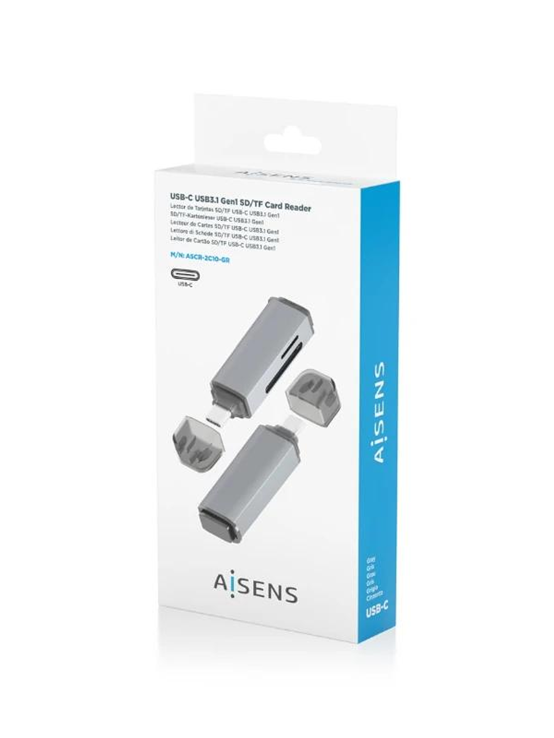 Aisens Lector Tarjetas SD MSD MMC RS-MMC MMCM USBC 4