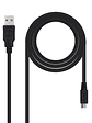 Nanocable Cable USB 2.0 A/M Micro USB B/M 0,8 M - Miniatura 1