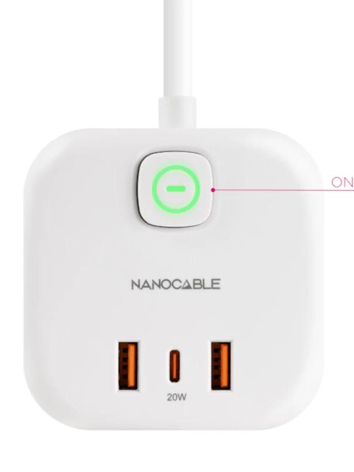 Nanocable Base de enchufe con 3 USB c/ interruptor 2
