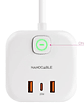 Nanocable Base de enchufe con 3 USB c/ interruptor - Miniatura 2