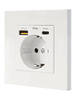 Nanocable Base Pared toma SCHUKO 2USB-C PD20W - Miniatura 1