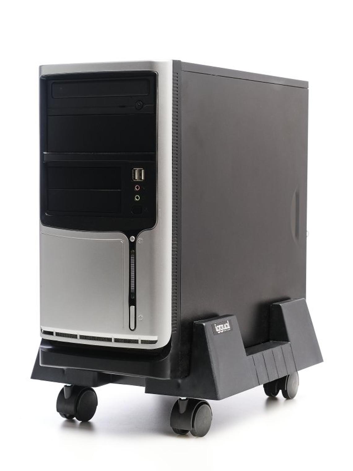 iggual SOP1 Soporte CPU ajustable con ruedas 2