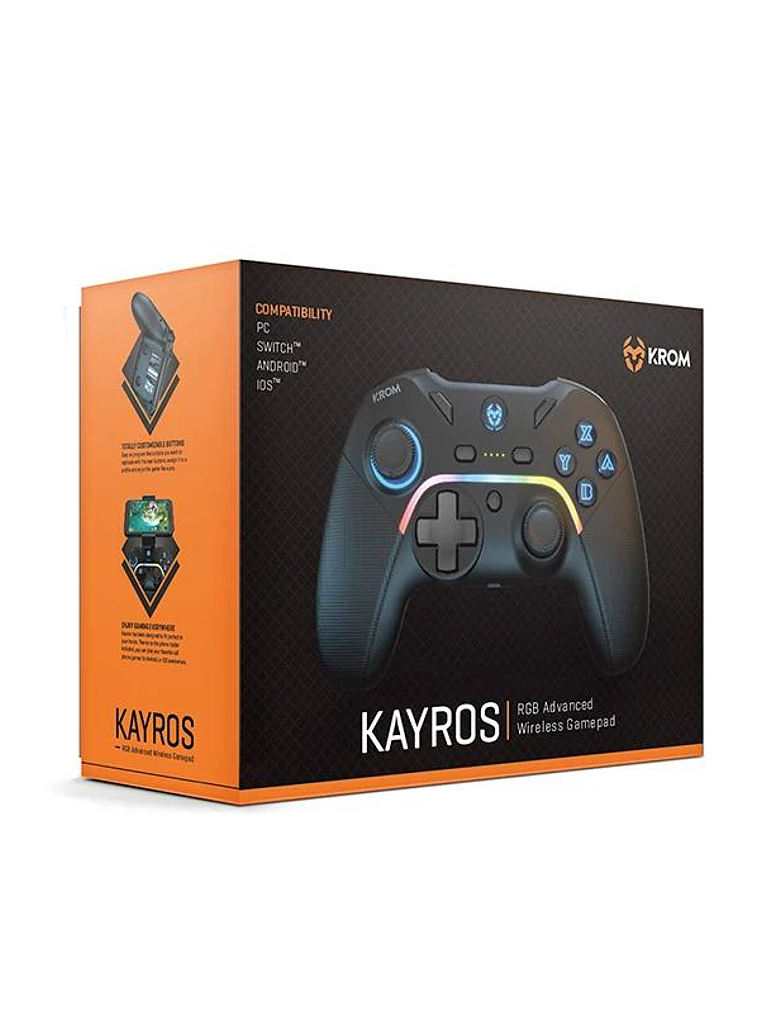 KROM Gamepad Kayros wireless RGB PC/Switch/Android 4