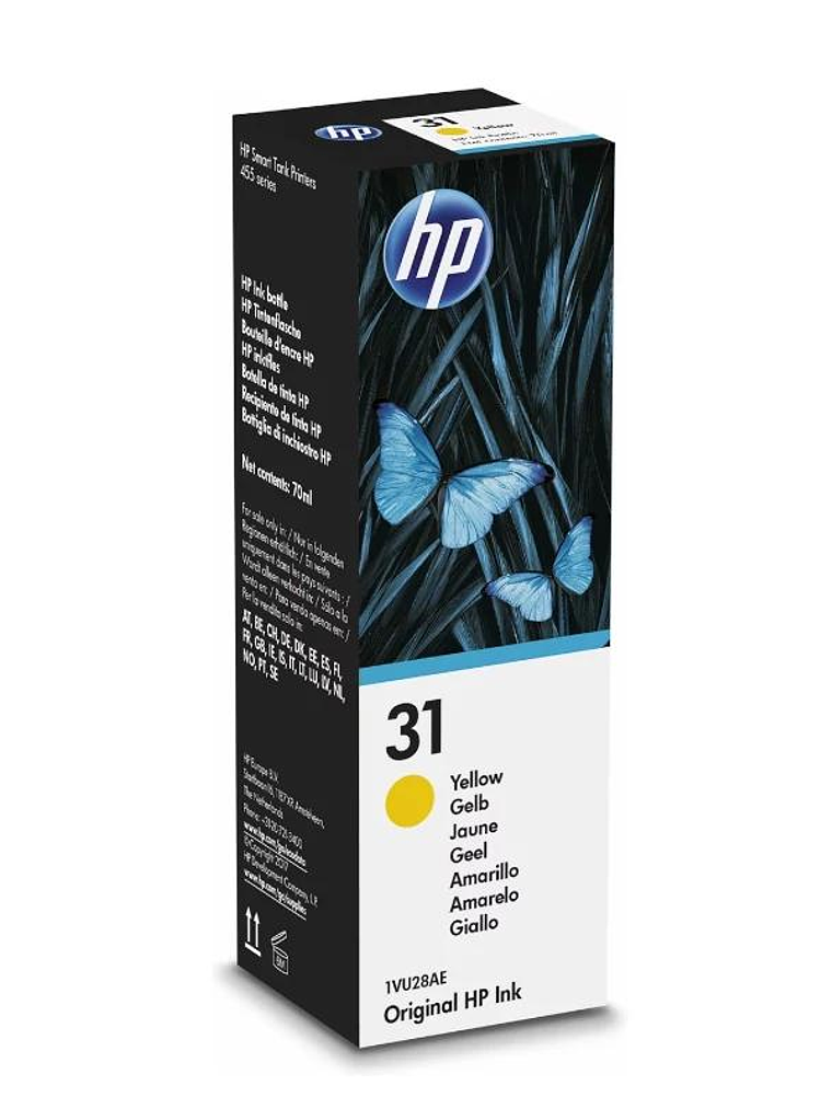 HP Cartucho Kit de Relleno de Tinta 31 Amarillo 2