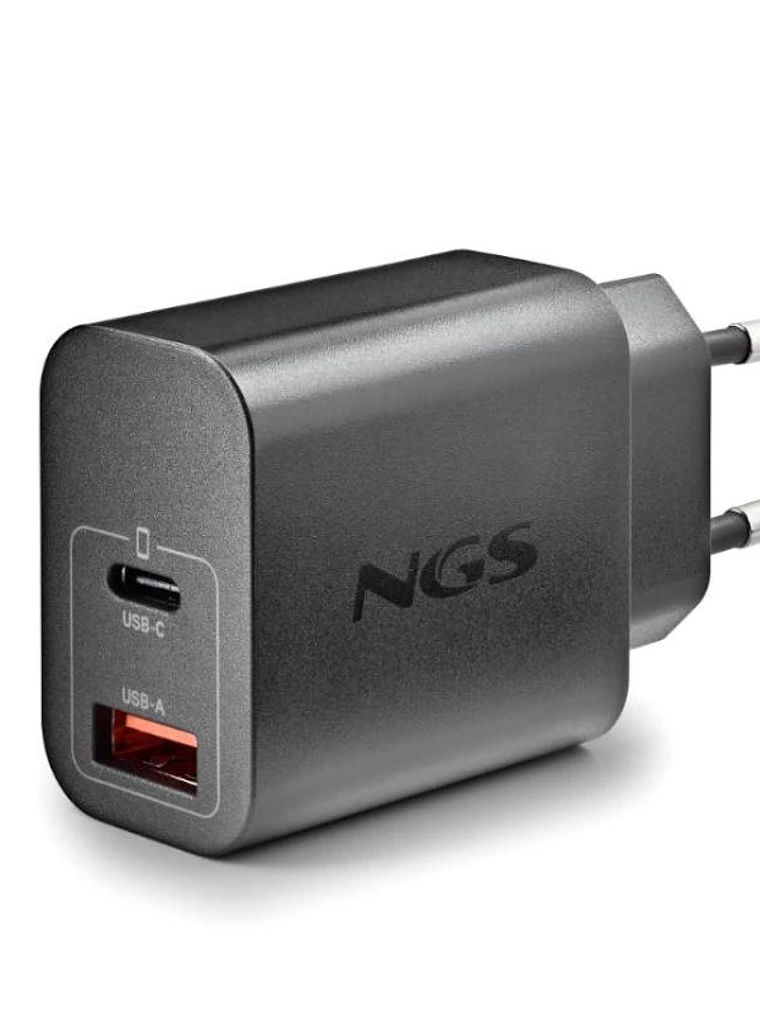 NGS CARGADOR GAN ULTRARAPIDO 30W USB-C+ USB-A 2
