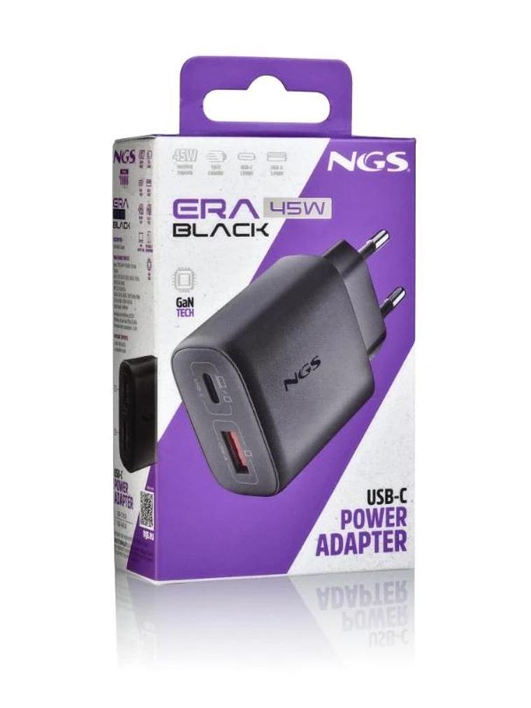 NGS CARGADOR GAN ULTRARAPIDO 45W USB-C+ USB-A 4