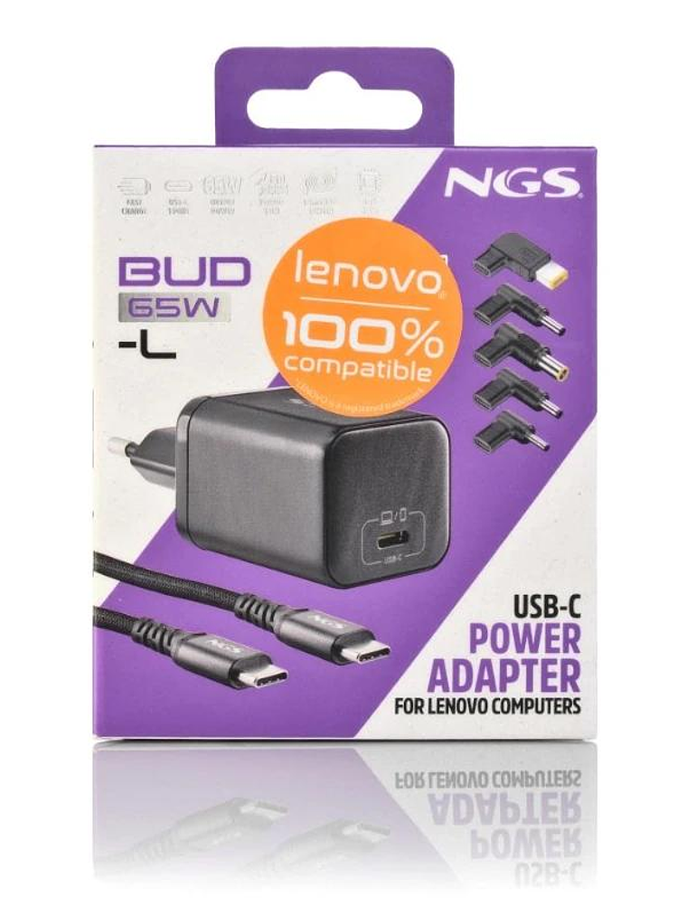 NGS PACK CARGA USBC 65W+CABL 1,5M+5 CLAVIJ LENOVO 2