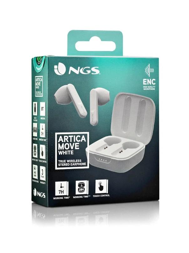 NGS Auriculares Artica Move BT y TW Stereo White 4