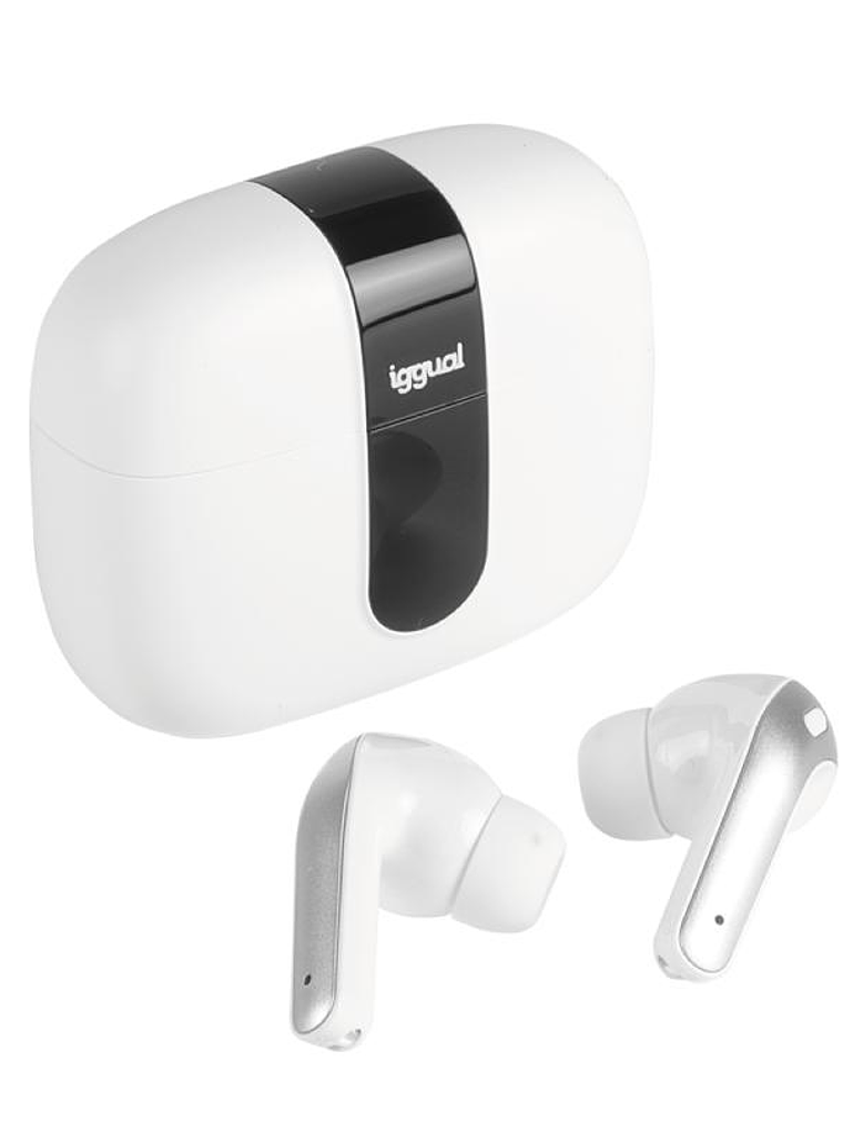 iggual Auriculares inalámbricos TWS Bluetooth blan 1