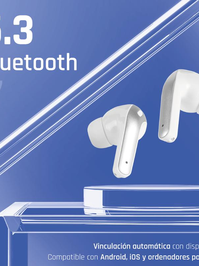 iggual Auriculares inalámbricos TWS Bluetooth blan 2