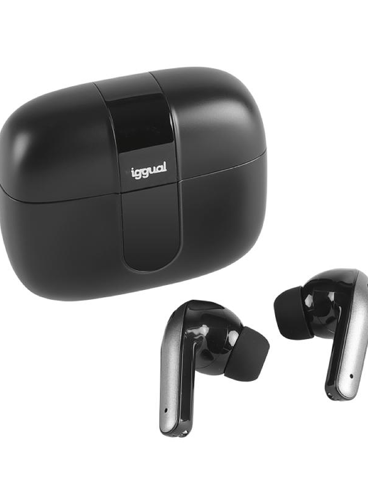 iggual Auriculares inalámbricos TWS Bluetooth negr 1