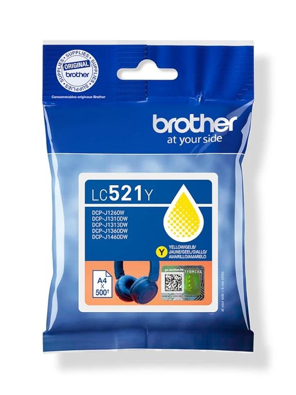 Brother Cartucho LC521Y Amarillo 1