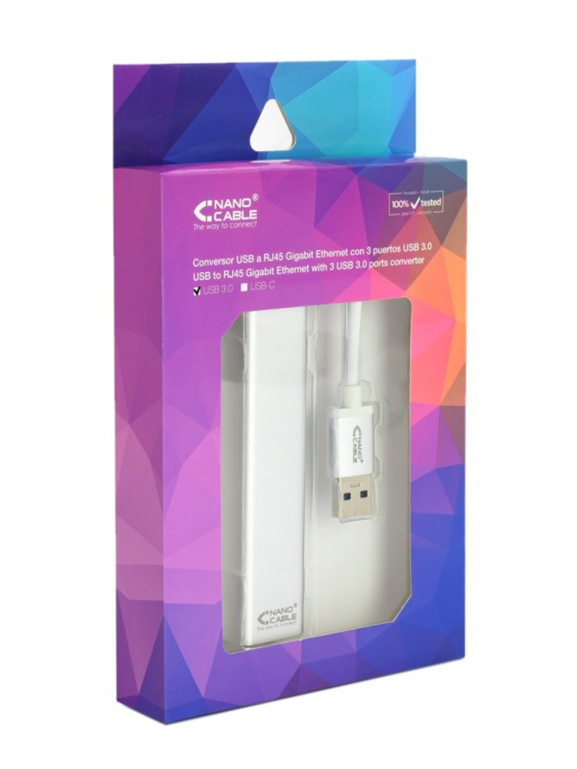 Nanocable Conversor USB 3.0 Ethernet + 3xUSB 3.0 3