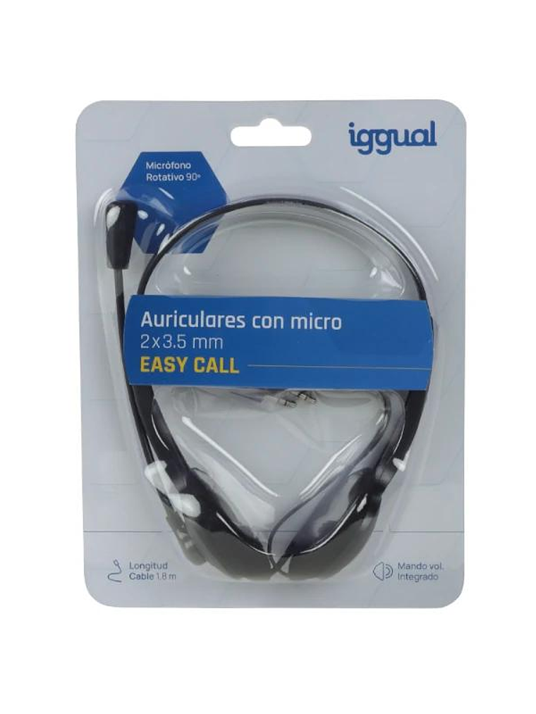 iggual Auriculares con micro 2 x 3.5 mm EASY CALL 4