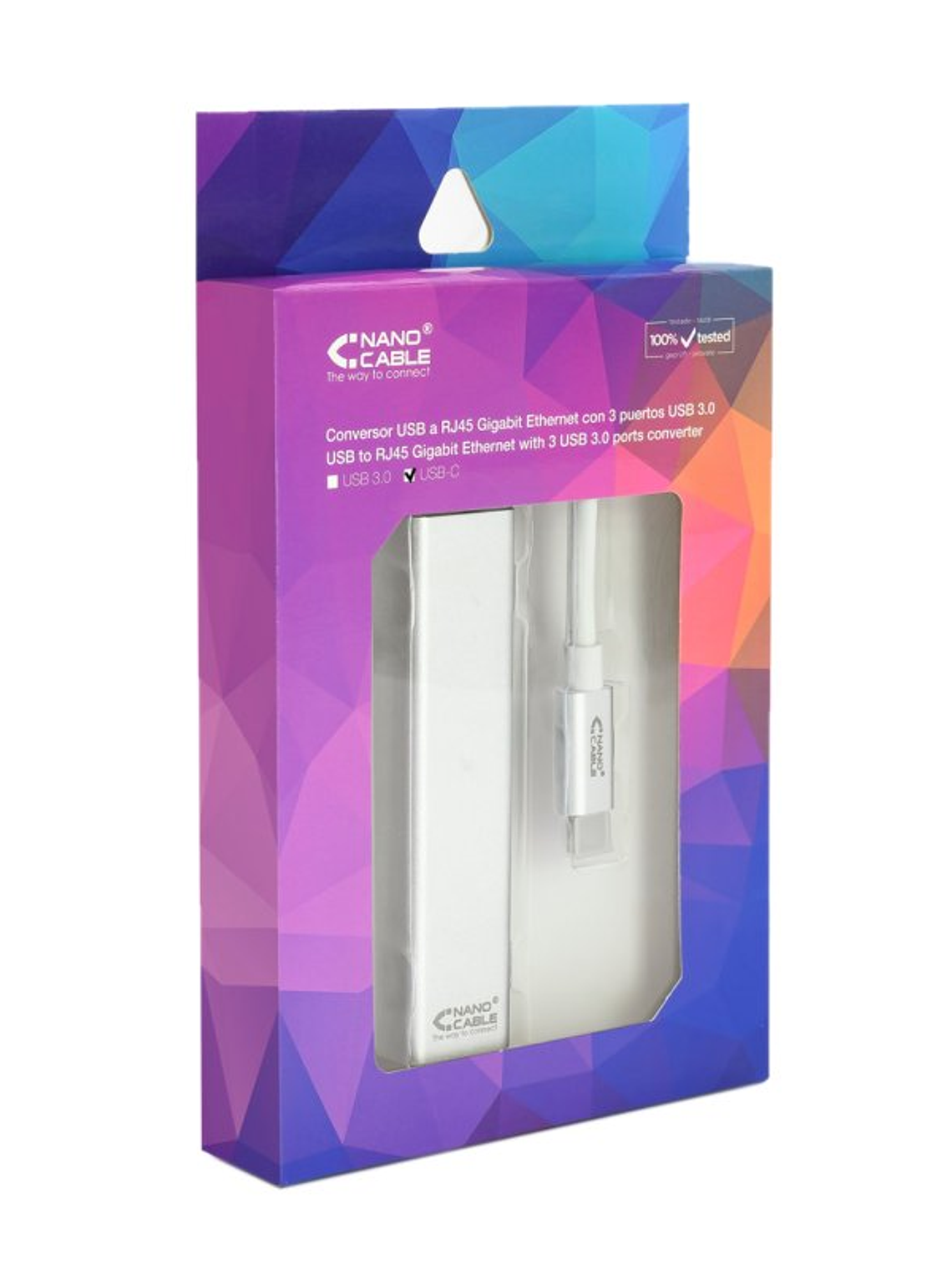 Nanocable Conversor USB-C Ethernet +3xUSB 3.0 3
