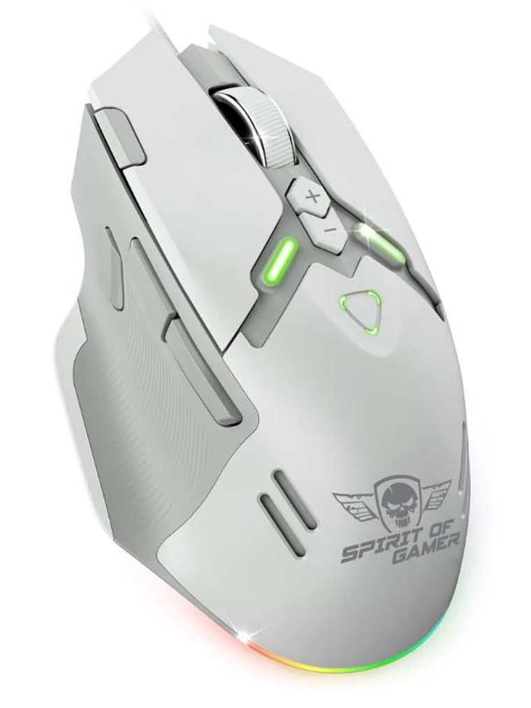 Spirit of Gamer Ratón Elite M60 Blanco RGB 2
