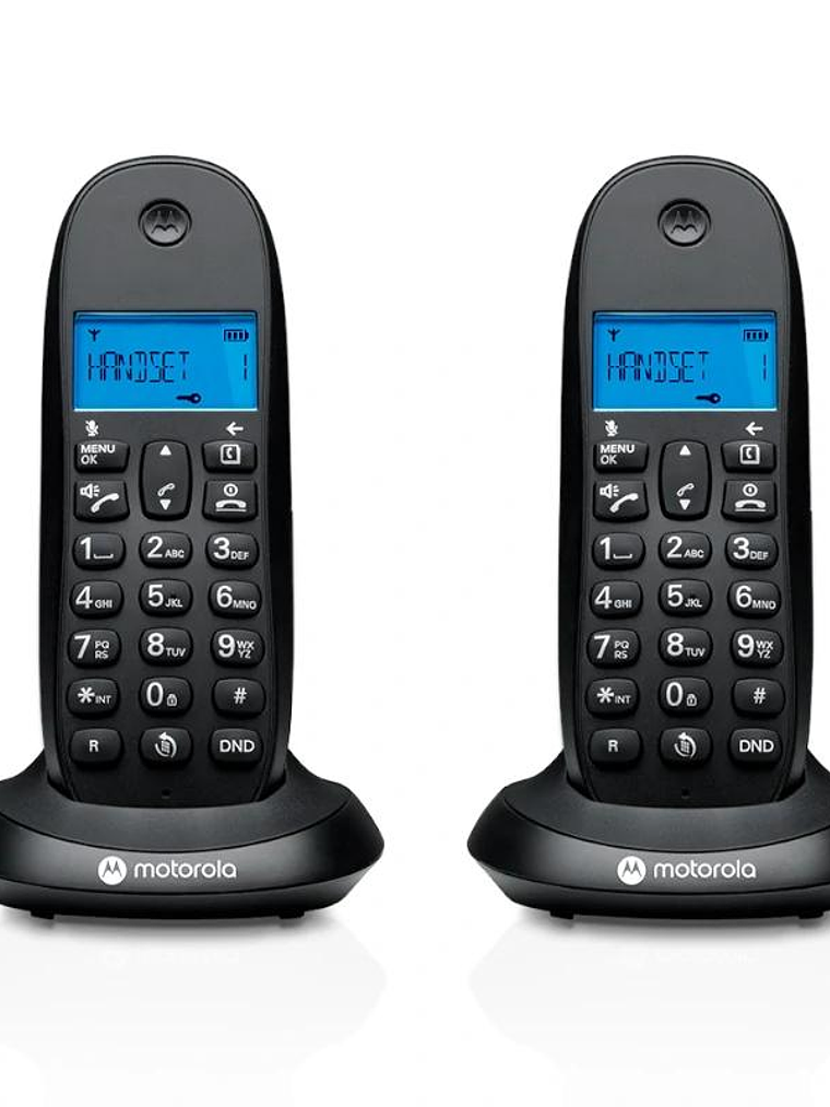 MOTOROLA C1002 CB+ Telefono DECT Negro Duo 2