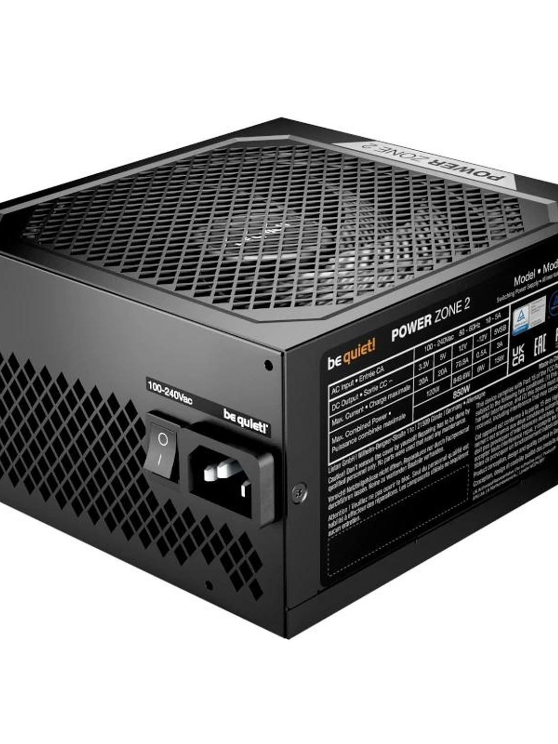 be quiet! Fuente Power Zone2 850W 80 PLUS Platinum 4